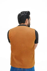 Mustard Cotton sleeveless Sidhu Jacket