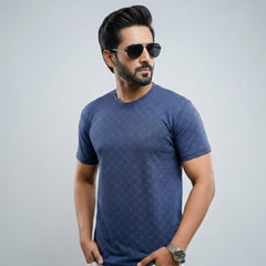 Imported Dry-Fit Tee - Mid Blue