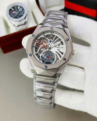 Hubolt Silver Mechanical Dial Watch