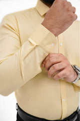 Yellow Formal Cotton Shirt