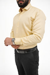 Yellow Formal Cotton Shirt