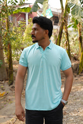 Imported Dry-Fit Polo - Cyan