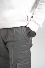 Shining Grey Loose fit Trouser