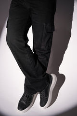 Classic Black Cargo Denim