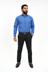 Blue Check Formal Cotton Shirt