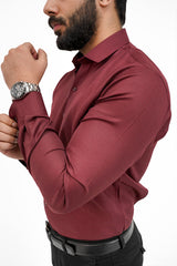 Maroon Formal Cotton Shirt