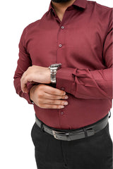 Maroon Formal Cotton Shirt