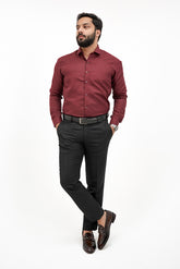 Maroon Formal Cotton Shirt
