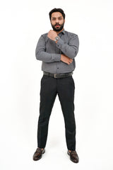 Black Check Formal Cotton Shirt