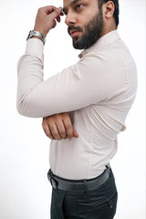 Light Peach Formal Cotton Shirt