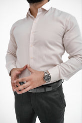 Light Peach Formal Cotton Shirt