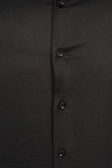 Black Textured Formal Cotton Shirt