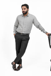 Grey Formal Cotton Shirt
