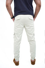 Light Beige Cargo Trouser - Gripped Fit