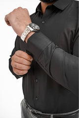 Black Formal Cotton Shirt