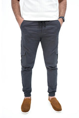 Dark Grey Cargo Trouser - Gripped Fit