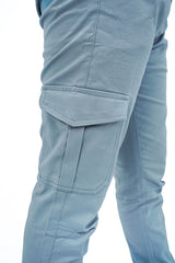 Slate Blue Cargo Trouser - Straight Fit