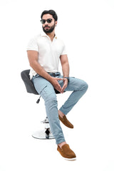 Slate Blue Cargo Trouser - Straight Fit