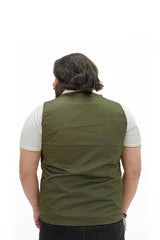 Olive Green Cotton sleeveless Sidhu Jacket