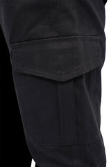 Black Cargo Trouser- Straight fit