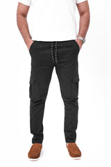Black Cargo Trouser- Straight fit