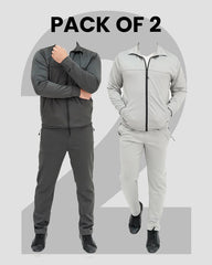 Pack of 2 Tracksuits (Charcoal Grey+Light Grey)