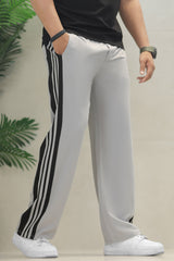 Adds Straight Side Lining Loose Baggy Trouser
