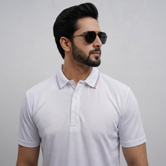 Imported Dry-Fit Polo - White