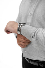 Grey Formal Cotton Shirt