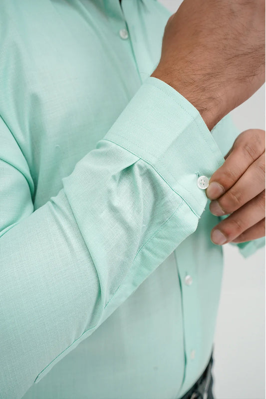 mint green slim fit dress shirt Dolce & Gabbana Mint Green Slim-Fit Button-Down Shirt Ask Me Wear
