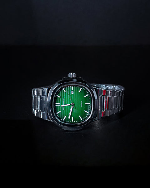 Patek Green Dial Watch — Gold Case | On-Trend Statement Piece