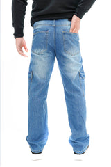 Relaxed Fit Cargo Denim