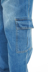 Relaxed Fit Cargo Denim