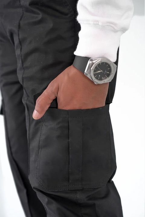 Black Loose Fit Trouser — Wide Streetwear Cut | Premium Cotton Blend