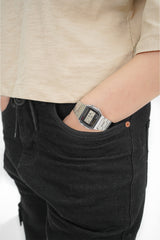 Classic Black Cargo Denim