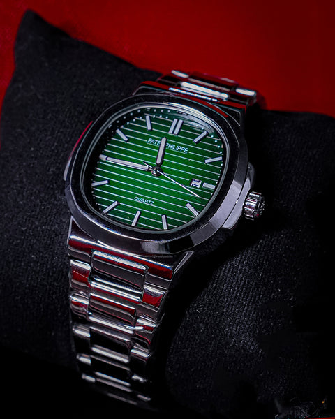 Patek Green Dial Watch — Gold Case | On-Trend Statement Piece
