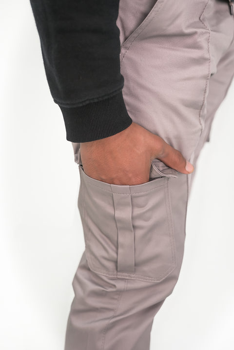 Light Grey Loose Fit Trouser — Wide Streetwear Cut | Premium Cotton Blend