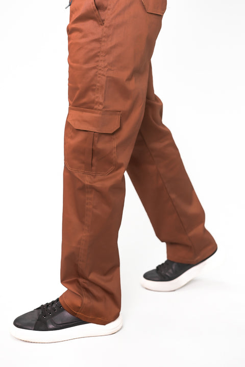 Orange Baggy Trouser — Relaxed Streetwear Fit | Premium Cotton Blend