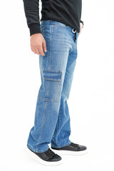 Relaxed Fit Cargo Denim