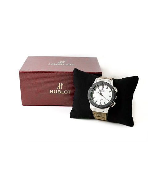 Hubolt White Dial Watch — Clean & Confident | 1-Year Warranty