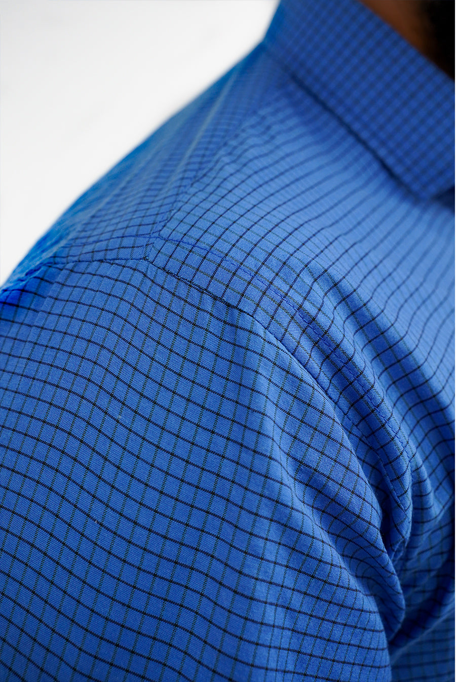 Blue Check Formal Cotton Shirt