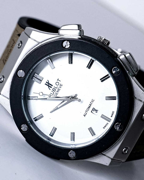 Hubolt White Dial Watch — Clean & Confident | 1-Year Warranty