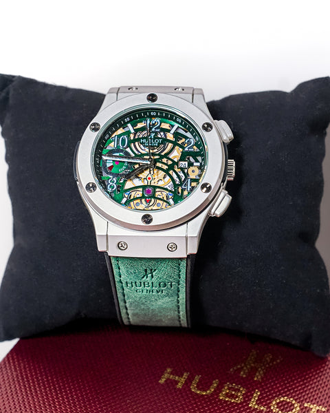 Hubolt Green Mechanical Dial Watch — Standout Style | 1-Year Warranty