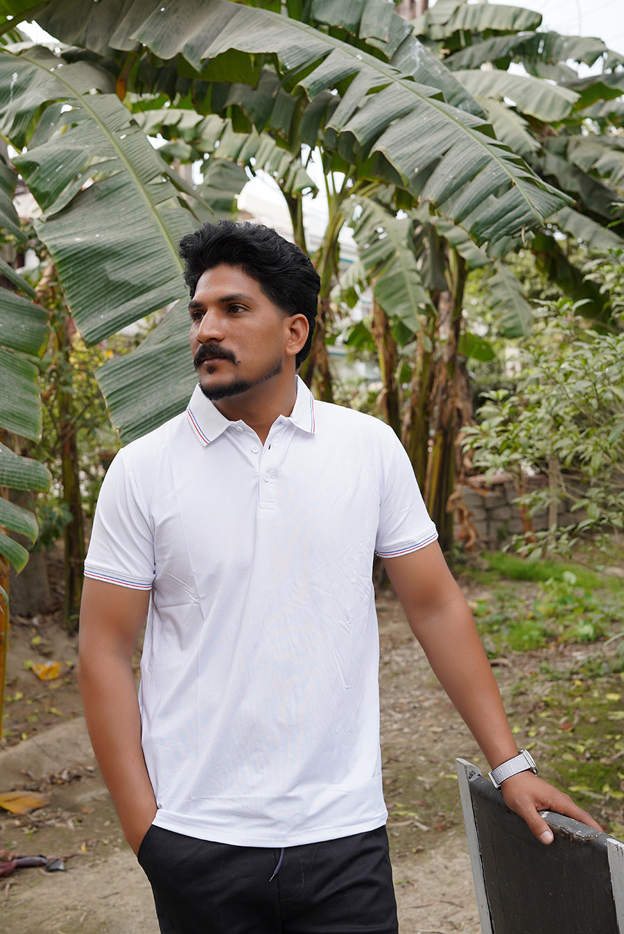 Imported Dry-Fit Polo - White