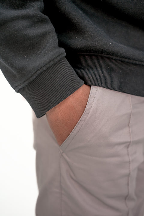 Light Grey Loose Fit Trouser — Wide Streetwear Cut | Premium Cotton Blend