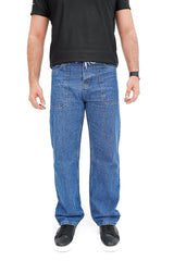 Loose Fit Patch Pocket Denim