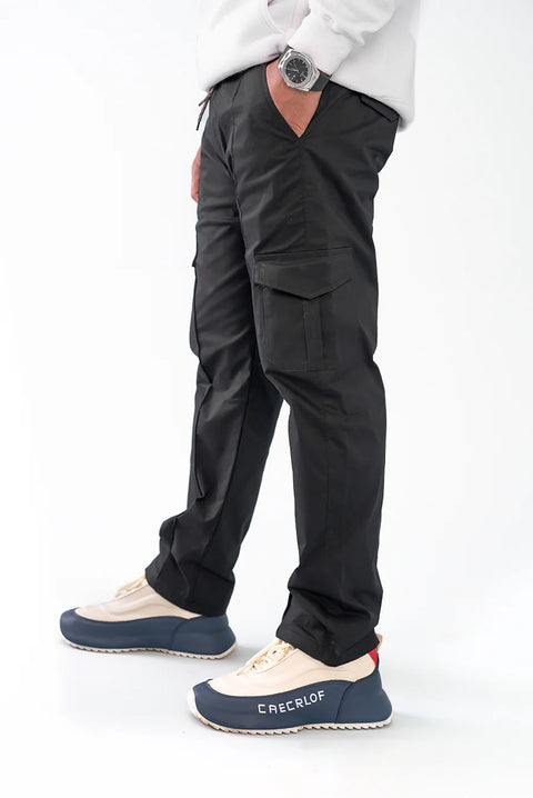 Black Loose Fit Trouser — Wide Streetwear Cut | Premium Cotton Blend