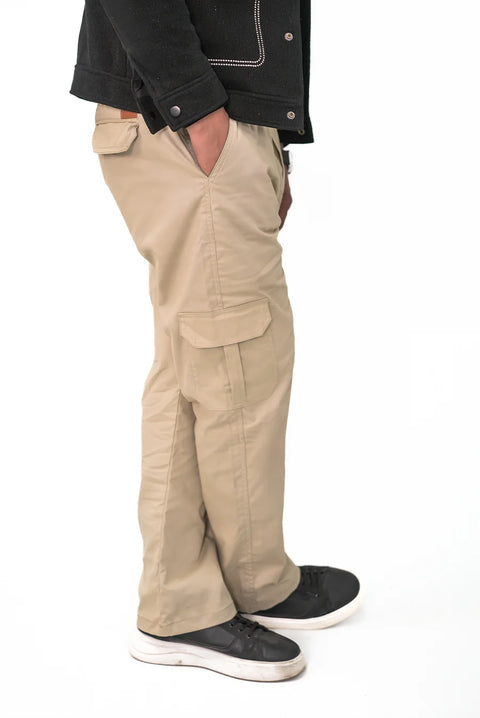 Beige Baggy Trouser — Relaxed Streetwear Fit | Premium Cotton Blend