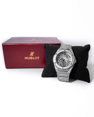 Hubolt Silver Mechanical Dial Watch