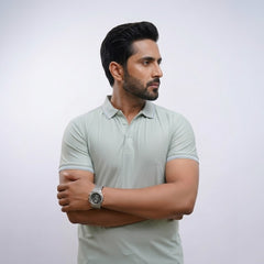 Imported Dry-Fit Polo - Mid Grey